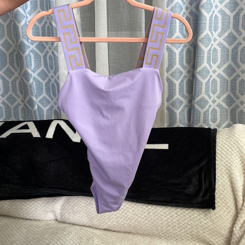Versace Lavender One Piece Swimsuit